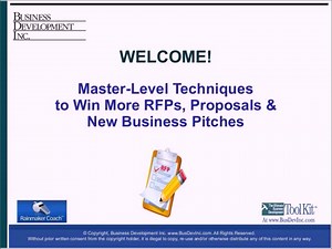 Master-Level Techniques to Win More RFPs, Proposals & New Business Pitches©