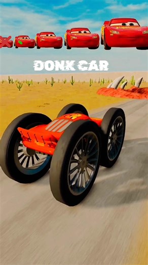 Small vs Big McQueen — Who Can Clear the Monster Mouth? 🐲🚗 #shorts #beamngdrive #youtubeshorts