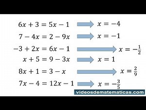 First degree equations