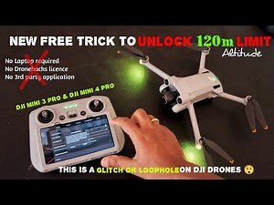 New Free trick to unlock 120m on DJI MINI 3 PRO and DJI MINI 4 PRO forever😍#500m #nfz 🚫No dronehacks