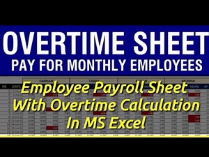 Employee Payroll Sheet with Overtime Calculation Made Easy in MS Excel!