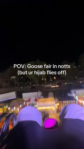 Goose Fair in Nottingham — hijab flies off POV