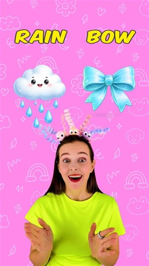 Learn Magic Words ☔️🎀 = 🌈 | Fun Compound Words Cartoon