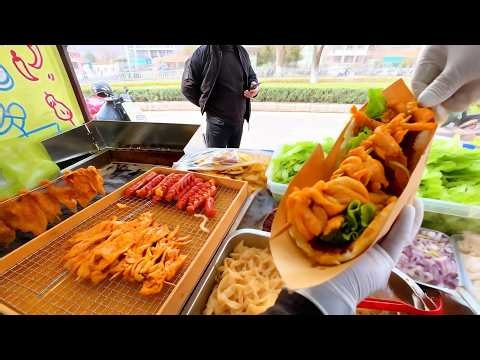 yum! best street meat burger.꿀맛! 길거리 고기 버거.#streetfood #satisfyingvideo #yummy #foodie