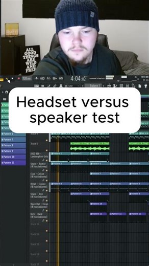 Headset versus speaker test! #musicproduction #beatmaker #flstudio