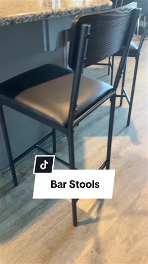 Bar Stools Set of 4, PU Upholstered Bar Chair with Backrest & Footrest, Counter Height Barstools, Kitchen Breakfast Stool Chairs for Kitchen Apartment. #tiktokshopstockup #tiktokshopglowup #tiktokcreatorpicks #barstools