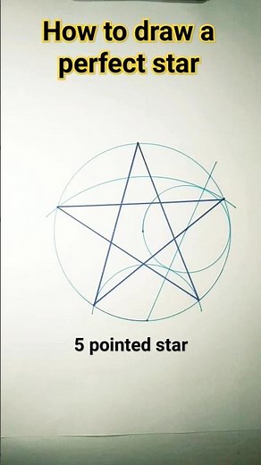 how to draw a perfect star || 5 pointed star#shorts#viral#drawing #youtubeshorts