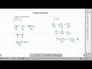 Simplifying algebraic Fractions