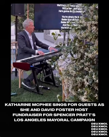 Who remembers David Foster always yelling at Brody & Spencer on “Princes of Malibu”? What a full circle moment. Katharine McPhee treated attendees to a performance while she & husband David Foster hosted a fundraiser at their home in support of Pratt’s run for LA mayor.
