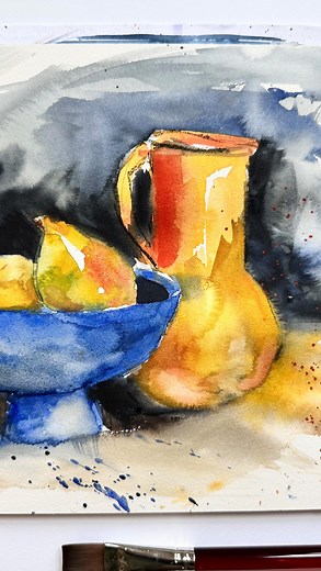 Have you ever wanted to paint expressive watercolor? Here you are taking bold colors and brush strokes to evoke a feeling in even the most mundane objects. I have a tutorial on how to do this on my YouTube channel- link in profile. It’s way more fun to have expressions than just an ordinary painting. . . . . . . . . #watercolor #watercolorforbeginners #beginnerwatercolor #artoftheday #livecolorfully #artistsoninstagram #watercolorpainting #expressivepainting #carveouttimeforart | Ellen Crimi-Tre