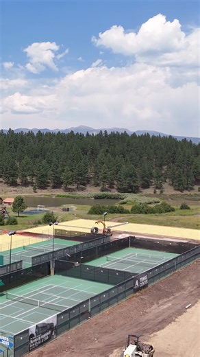 Progress continues on the construction projects at Angel Fire Resort 💪! Our new Pickleball Courts are taking shape, and we're rebuilding from the ground up, Tennis Courts 1 & 2 🎾, while over near the mountain ⛰️, crews are working on the new base area surrounding Angel Express, New Mexico's first high-speed six-pack lift! | Angel Fire Resort
