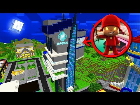 APARECE POCOYO.EXE EN LA TORRE DE LAS HUNTRIX GUERRERAS KPOP EN MINECRAFT 😱