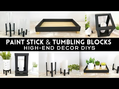 Paint Sticks & Tumbling Blocks | High-End Decor DIYS | Dollar DIYS