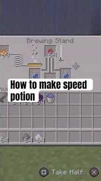 How to make speed potion #minecraft #8yearsold #potioncraft