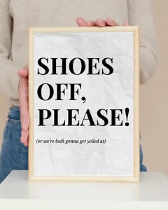 Shoes Off, Please Poster Sign - Etsy Canada