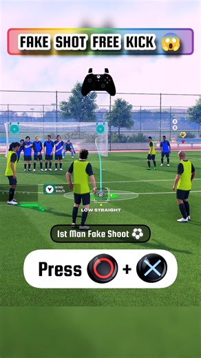How to Fake Shot Free Kick 🔥⚽ | 3-Man Trick That Destroys Defenders
