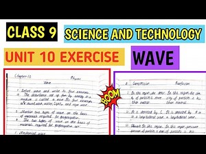 Class 9 science lesson 10 exercise in English ( Wave ) | Class 9 science guide in English