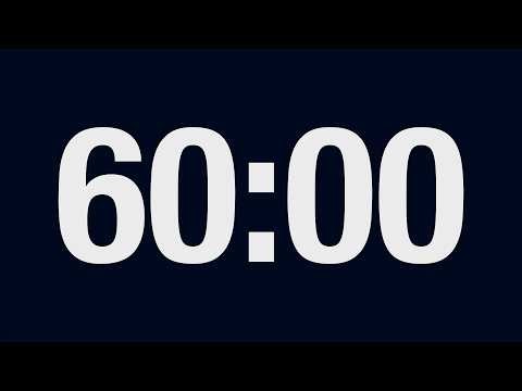60 Minute Silent Countdown Timer ⏳ Long Focus Session Timer