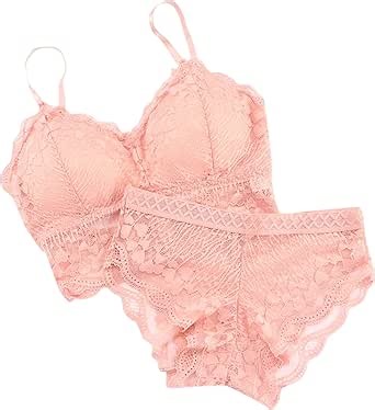 Amazon.com: Sheer Teddy Nightwear Sexy Cutout Bra Push Up Silk Bralette Underwear Bralette And Panty Set Lingerie Set For (One Size) Pink : Ropa, Zapatos y Joyería