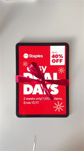 big day for big deals 😌 shop now through 10/17 and save up to 40% #staples #easydealdays