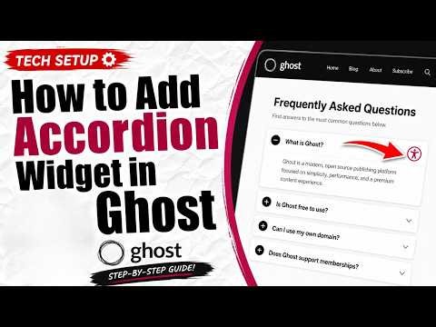 How to Add an Accordion Widget in Ghost CMS
