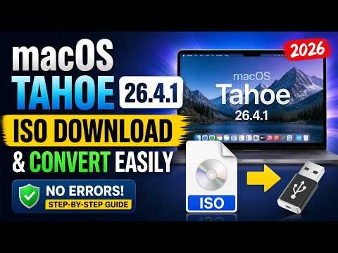 How to Download macOS Tahoe 26.4.1 ISO.Dont miss the step may be download & convert ISO issue (2026)