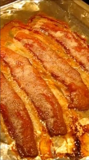 Baked BACON 🥓 Crispy & Crunchy 😋 #food #baking #bacon #reels #tutorial