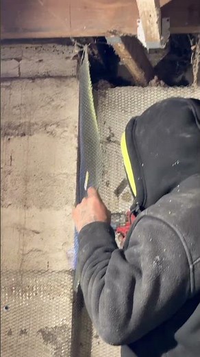 Installing diamond metal lath on the peeling concrete basement foundation walls#construction #work