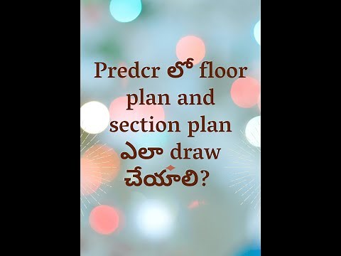 How to draw floor and section plan using predcr