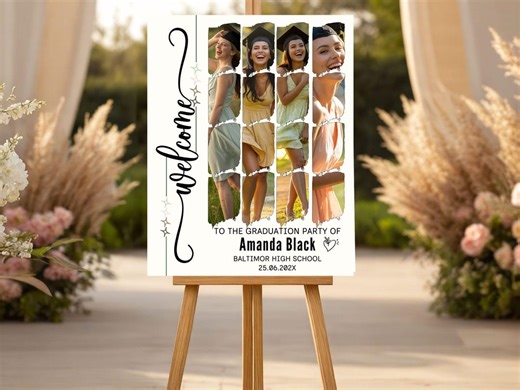 Graduation Party Sign Template Welcome | Photo Poster | Digital Download | Graduate Decorations | Senior College Party - Etsy