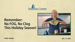 PSA: Buildup of Fats, Oils and Grease (FOG) in our sanitary sewer system can lead to serious issues for our infrastructure. Avoid putting FOG down the drain this holiday season. Learn more at scgov.net/FOG. #SRQCountyUtilities #NoFOGNoClog | Sarasota County Government