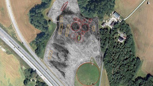 Viking ship, longhouses and burial mounds found next to busy Norwegian freeway