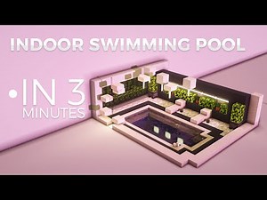 3 Minute Minecraft Indoor Swimming Pool Build Tutorial