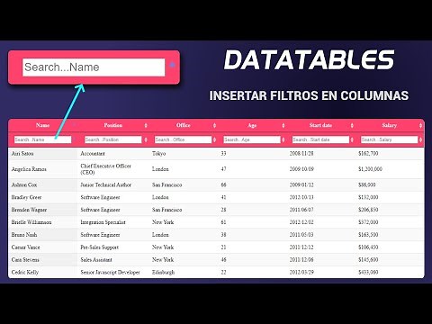 Datatables - Insertar filtros en las columnas.
