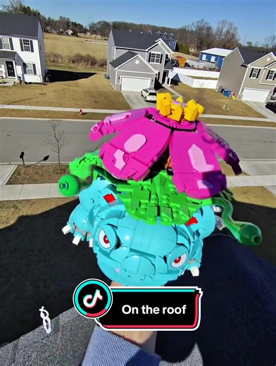 Exploring the New LEGO Venusaur Set on the Roof