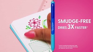 Paper Mate InkJoy Gel Pens, Fashion Barrels, Retractable, Medium Point (0.7mm), Smooth Writing, Black Ink, 6 Count - Trendy Office Supplies