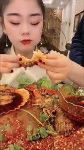Food Show -Eating yummy mukbang king octopus oysters king squids king snails king sea abalone king scallops and king crabs. | Food Show