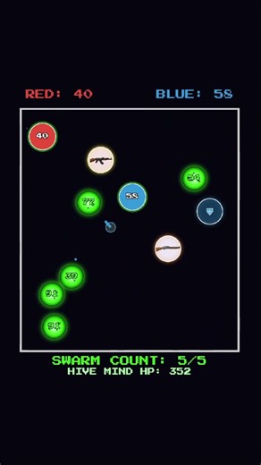 Can Red & Blue Survive the CLONING Swarm Boss? 🦠 | 2D Physics Auto-Battler | Fighter Simuverse