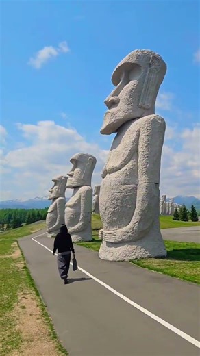 훗카이도 삿포로 에서 모아이 석상을 볼수 있다니 #travel #shorts #훗카이도 #모아이
