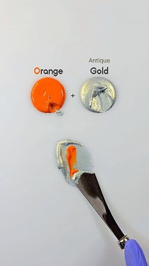 How to make Pirate Gold Color Mixing 😍🎨 #colormixing #paintmixing #painting #satisfying | Mini Art Zone