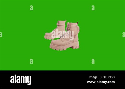 Animation of boots on green screen Stock Video Footage - Alamy