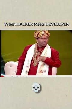 When HACKER Meets DEVELOPER 💀😂 #funny #ytshorts #comedy