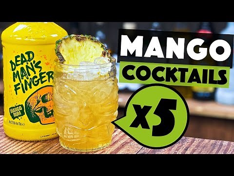 MANGO Rum Cocktails (Dead Mans Fingers) | 5 EASY Cocktails to make at Home Bar | Steve the Barman