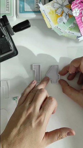 Make Dimensional Shaker Numbers I Sizzix + 49 and Market Tutorial