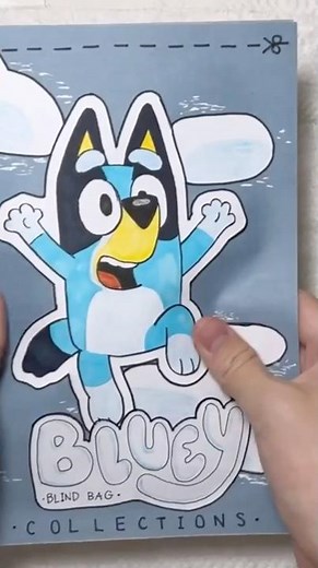 BLUEY BLIND BAG paper diy (requested) 💙🐶 #unboxing #papercraft #diycrafts