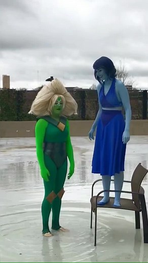 No water for lapis 👌 #stevenuniverse #peridotcosplay #lapiscosplay #lapidot