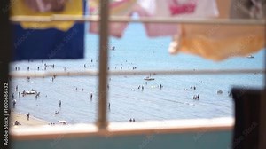 A creative point of view of Durres beach in Albania