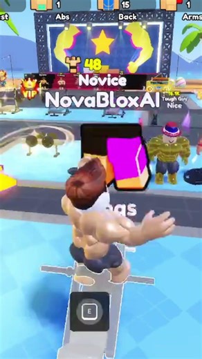 Day 1 vs Day 10 Transformation 💪 | Roblox Gym Simulator #shorts