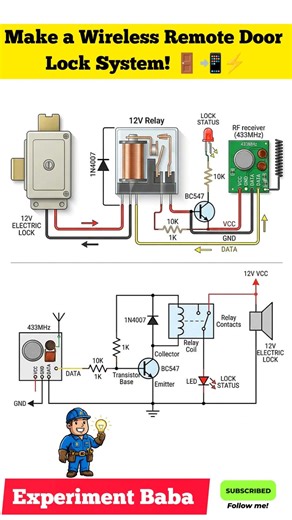 Smart Home Security Hack! 12V Wireless Lock 🤯🔑