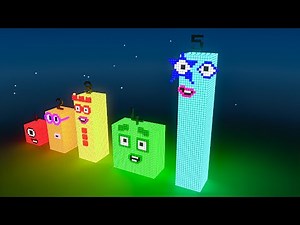 Building Numberblocks 5 in Minecraft But it is glowing MINECRAFT NUMBERBLOCKS